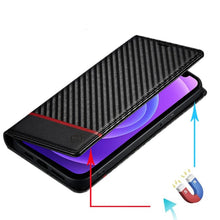 Charger l'image dans la galerie, C’est pour ton phone Étui magnétique en cuir et fibre de carbone pour iPhone