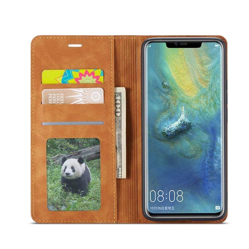 Étui Portefeuille Pour Huawei Honor 6A - Cuir PU Effet Daim - Rabat Magnétique, Emplacements Cartes - Protection Complète - Bleu - 13
