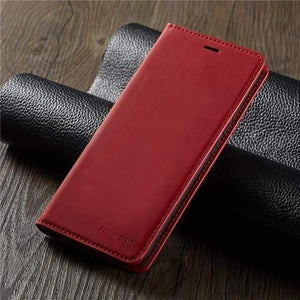 C’est pour ton phone iPhone 7 Plus / 8 Plus / Rouge Étui magnétique en cuir pour iPhone