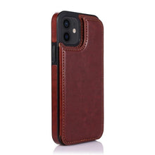 Charger l'image dans la galerie, C’est pour ton phone Pour iPhone 12 Mini / Marron Coque avec porte cartes en cuir pour iPhone 12 et plus