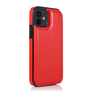 C’est pour ton phone Pour iPhone 5 / 5s / SE / Rouge Coque avec porte cartes en cuir pour iPhone 5 à 11