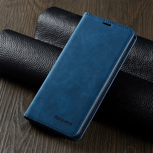 C’est pour ton phone Galaxy S22 / Bleu Étui magnétique en cuir pour Samsung série S