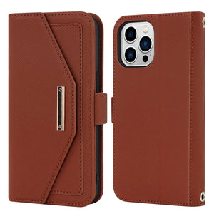 C’est pour ton phone Marron / Case & Strap / Pour iPhone SE2022 Étui portefeuille à lanières pour iPhone