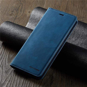 C’est pour ton phone iPhone 7 Plus / 8 Plus / Bleu Étui magnétique en cuir pour iPhone