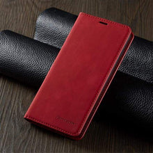 Charger l&#39;image dans la galerie, C’est pour ton phone Pour Redmi Note 9S / Rouge Étui magnétique en cuir pour Xiaomi